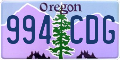OR license plate 994CDG