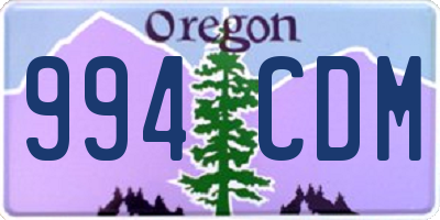 OR license plate 994CDM