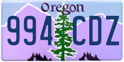 OR license plate 994CDZ