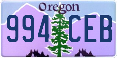 OR license plate 994CEB