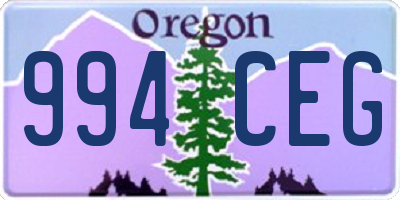 OR license plate 994CEG