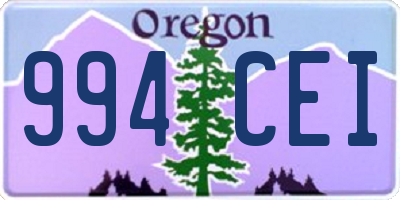 OR license plate 994CEI