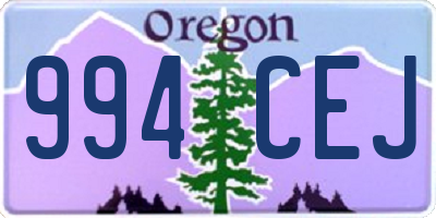 OR license plate 994CEJ