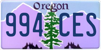 OR license plate 994CES