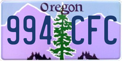 OR license plate 994CFC
