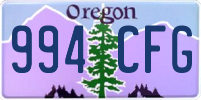 OR license plate 994CFG