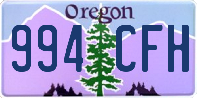OR license plate 994CFH