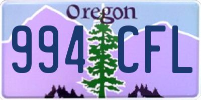 OR license plate 994CFL