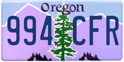 OR license plate 994CFR