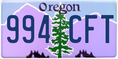 OR license plate 994CFT