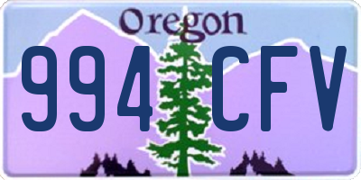 OR license plate 994CFV