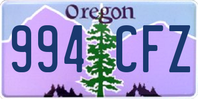 OR license plate 994CFZ