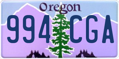 OR license plate 994CGA