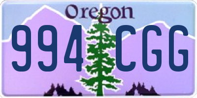 OR license plate 994CGG