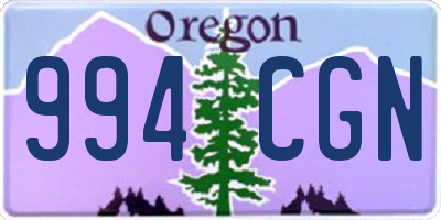 OR license plate 994CGN