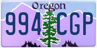 OR license plate 994CGP