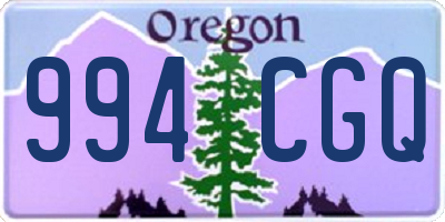 OR license plate 994CGQ
