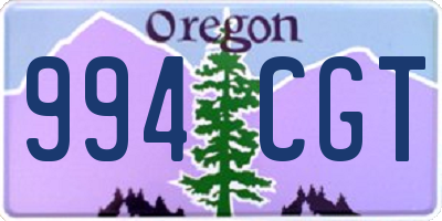 OR license plate 994CGT