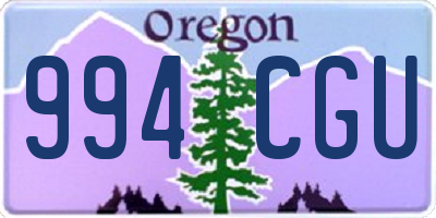 OR license plate 994CGU