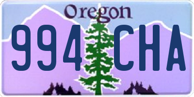 OR license plate 994CHA