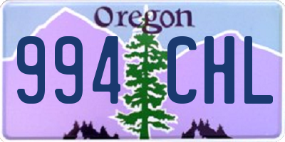 OR license plate 994CHL