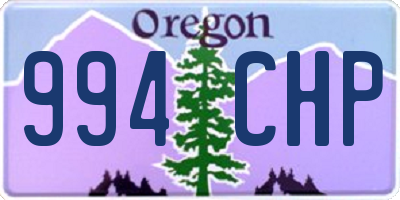 OR license plate 994CHP