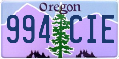 OR license plate 994CIE