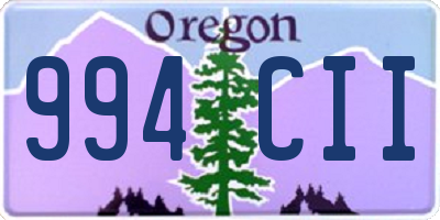 OR license plate 994CII