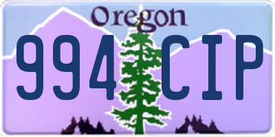 OR license plate 994CIP