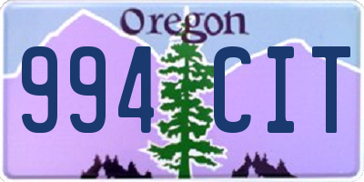 OR license plate 994CIT