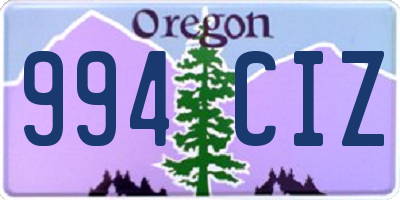 OR license plate 994CIZ