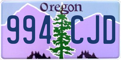 OR license plate 994CJD