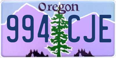 OR license plate 994CJE