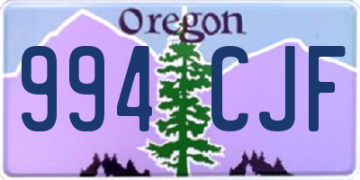 OR license plate 994CJF