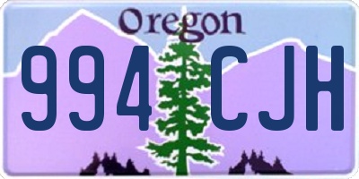 OR license plate 994CJH