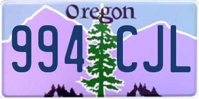 OR license plate 994CJL