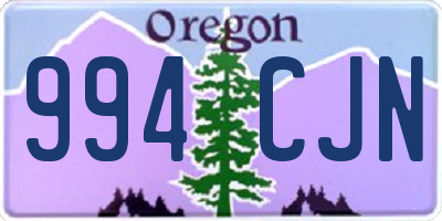 OR license plate 994CJN