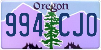 OR license plate 994CJO