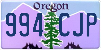 OR license plate 994CJP