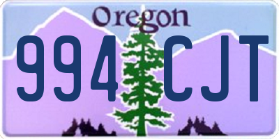 OR license plate 994CJT