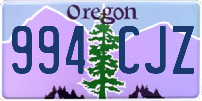 OR license plate 994CJZ