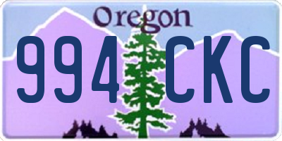 OR license plate 994CKC
