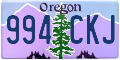 OR license plate 994CKJ