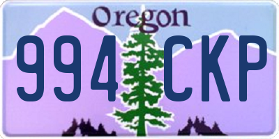 OR license plate 994CKP