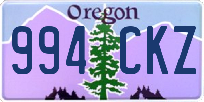 OR license plate 994CKZ