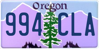 OR license plate 994CLA