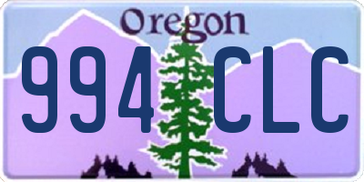 OR license plate 994CLC