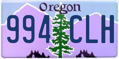 OR license plate 994CLH