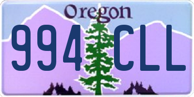 OR license plate 994CLL