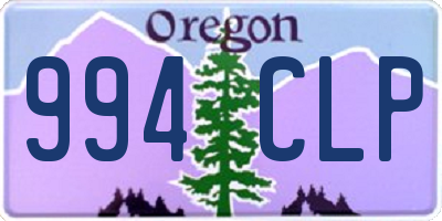 OR license plate 994CLP